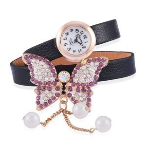 STRADA Wrap Watch with Black